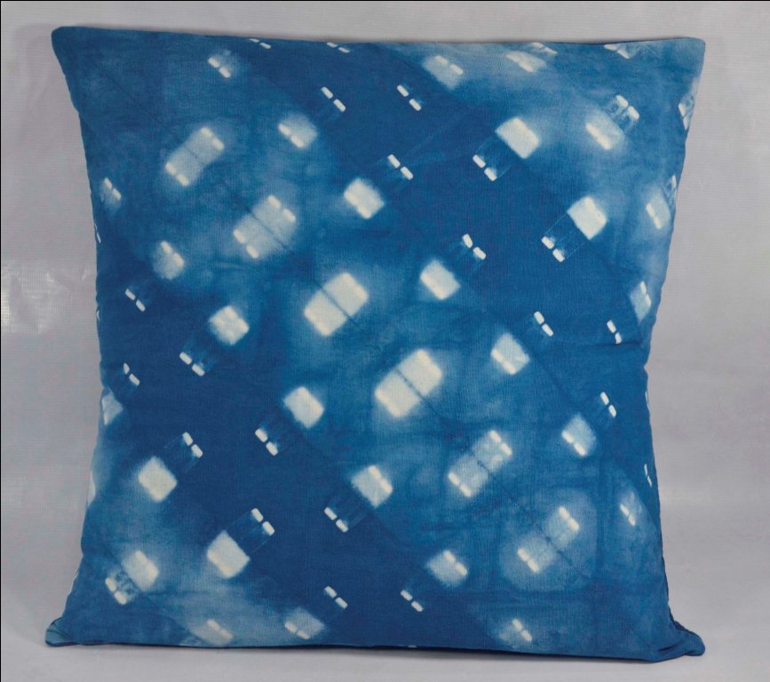 Indigo diagonal Cushion Cover
